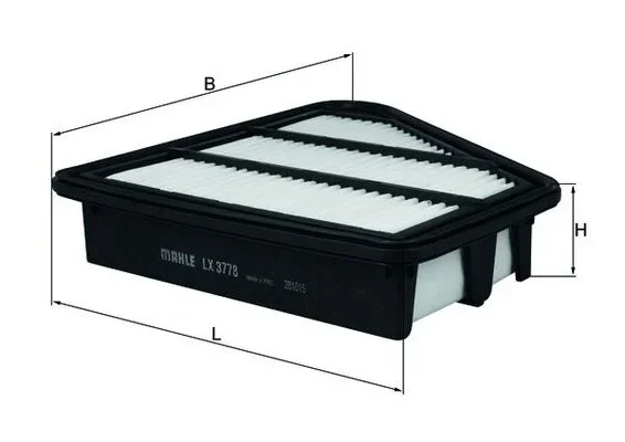 Vzduchový filtr MAHLE LX3778 – OE 17220R3LG01