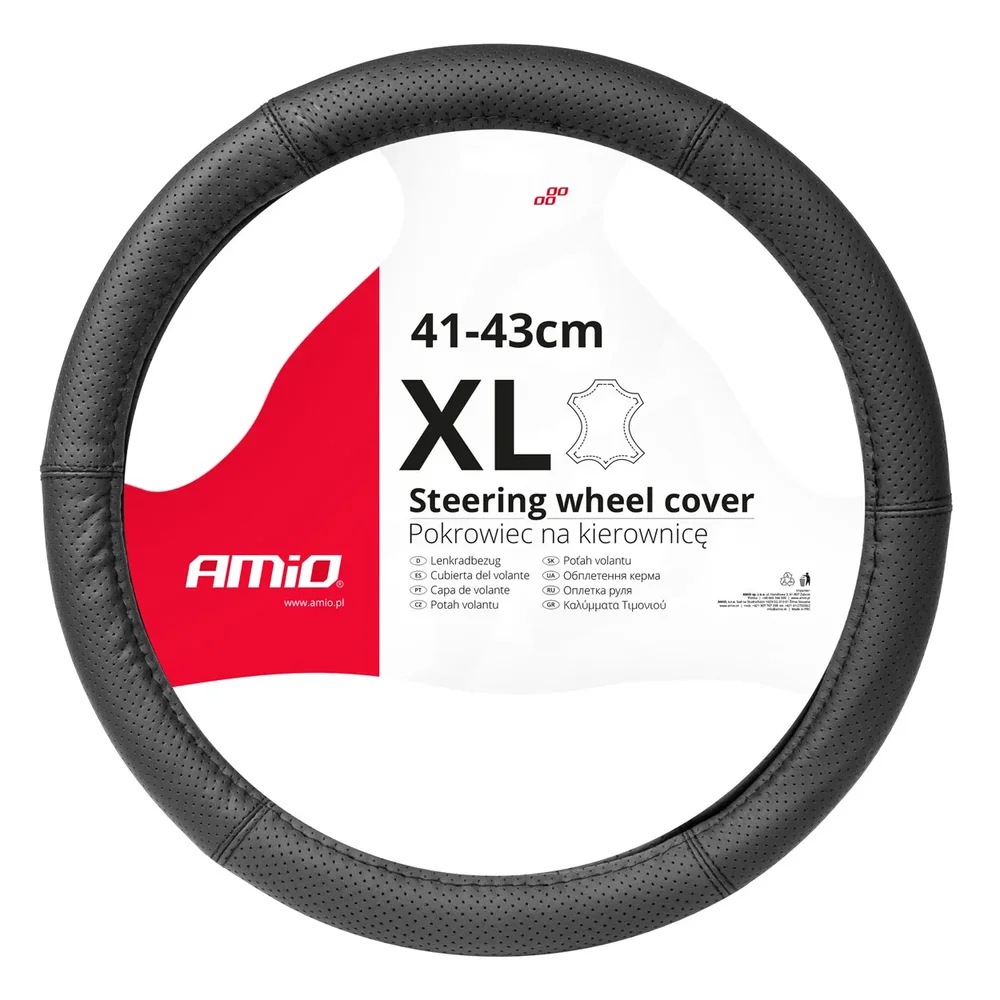 Potah volantu Leather Series SWC-50-XL AMIO 03558