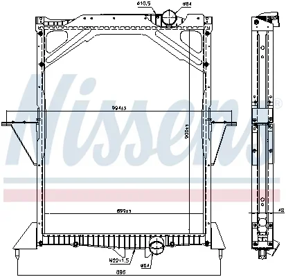 Chladič, chlazení motoru NISSENS 65466A