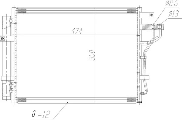 CHLADIČ DO KLIMAT.KIA PICANTO 1.0 11- HART 621714