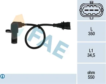 Snímač počtu otáček, řízení motoru FAE 79069